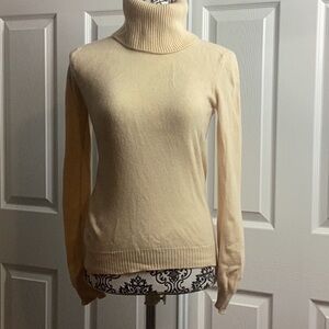 Robert Maynard Vintage Cashmere Cream Turtleneck Sweater S ? READ